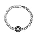 Stone-Set North Star Compass Bracelet - Mens Steel Bracelets - The Steel Shop