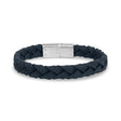 Ship Grey Leather Bracelet | 10MM - Mens Steel Leather Bracelets - The Steel Shop