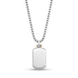 Beveled Edge Two Tone Dog Tag - Men Pendant - The Steel Shop