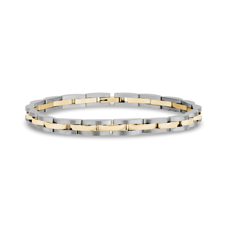 Zweifarbiges Gliederarmband | 5MM - Herren Stahlarmbänder - The Steel Shop