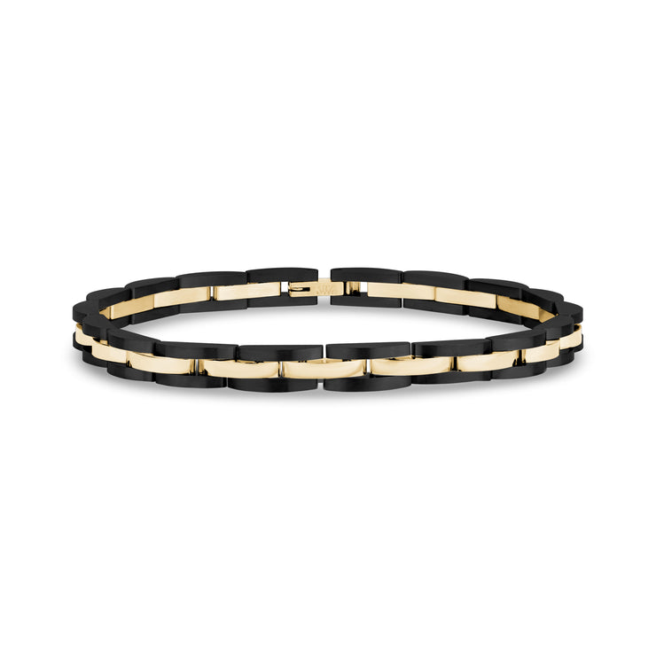 Zweifarbiges Gliederarmband | 5MM - Herren Stahlarmbänder - The Steel Shop