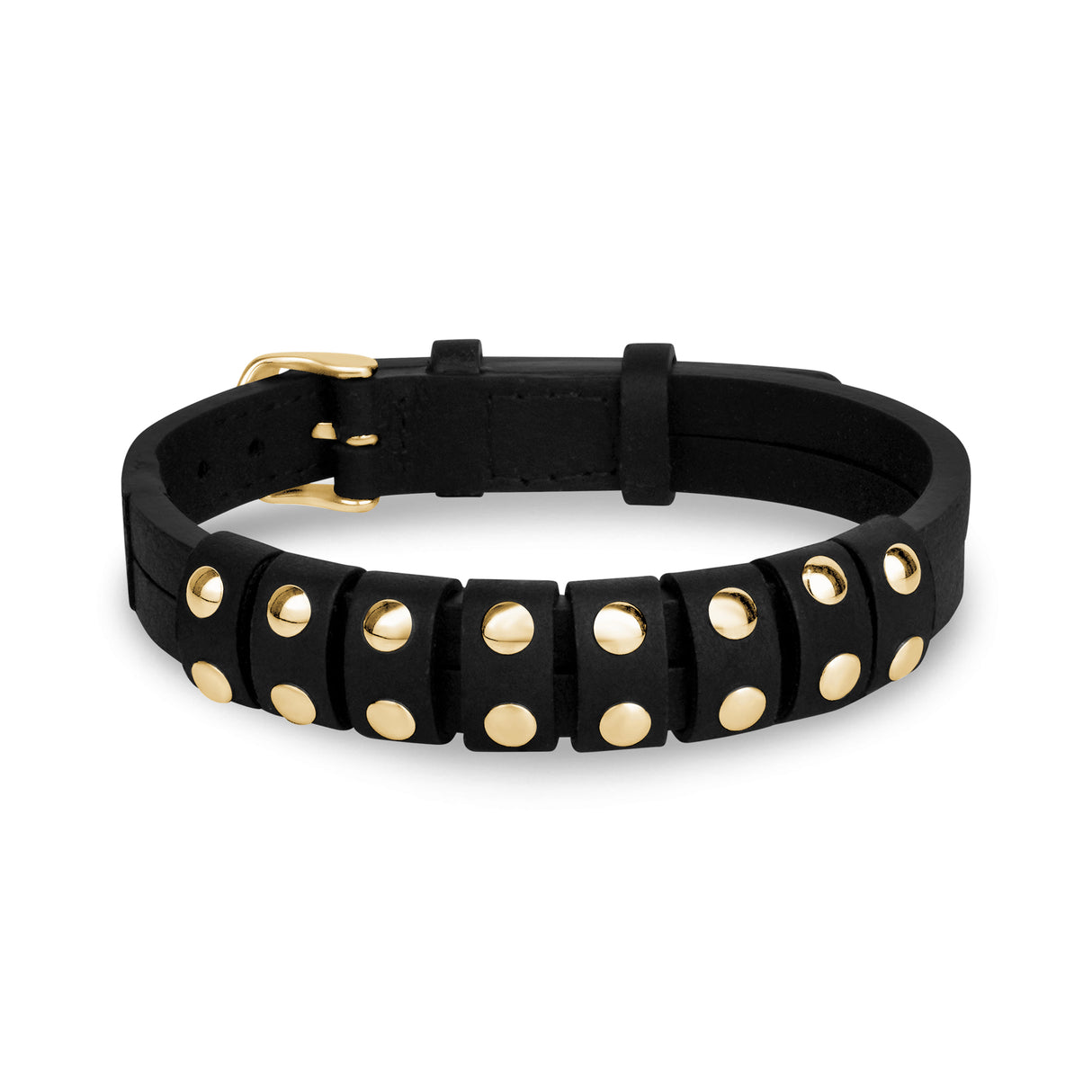 Rockstar Studded Leather Bracelet - Mens Steel Leather Bracelets - The Steel Shop