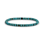 Türkis und Hämatit Perlenarmband - Herren Stahlperlenarmbänder - The Steel Shop