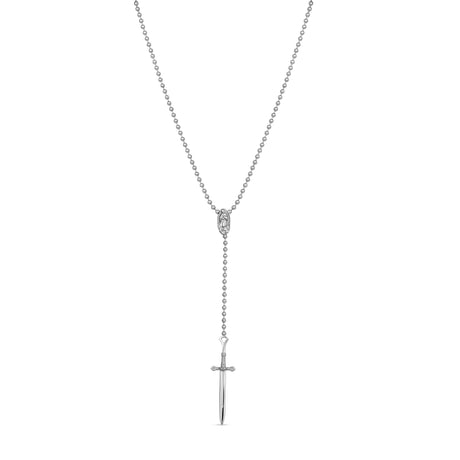 Modern Rosary Sword Necklace - Unisex Necklaces - The Steel Shop