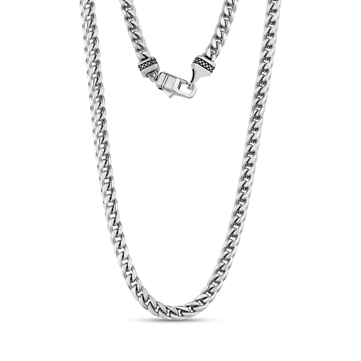Runde Franco-Gliederkette | 5mm - Herren-Halskette - The Steel Shop