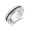 Black Stone Matte Band - Men Ring - The Steel Shop