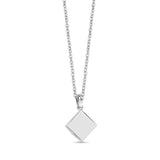 Minimal Diamant Quadratischer Urnenanhänger - Damen Anhänger - The Steel Shop