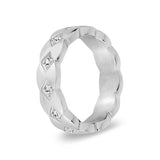 Eleganter Ring mit Steinbesatz - Damenring - The Steel Shop