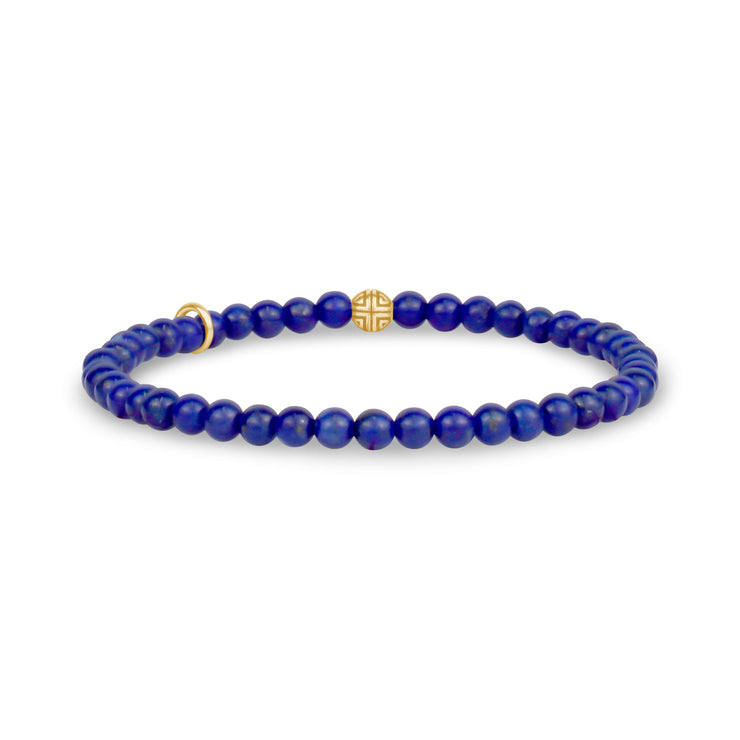 Lapis Lazuli Perlenarmband | 4MM - Unisex Perlenarmband - The Steel Shop