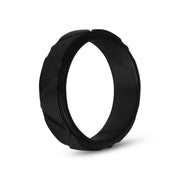 6mm Dreieckiges Design Schwarzes gravierbares Band Ring