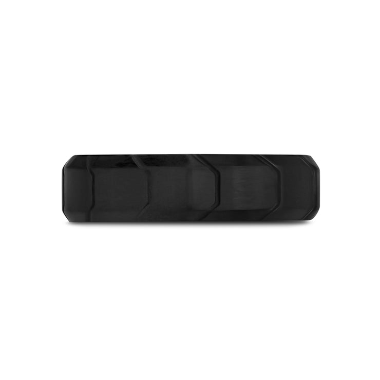 6 mm schwarzes, gravierbares Band mit abgeschrägten Kanten