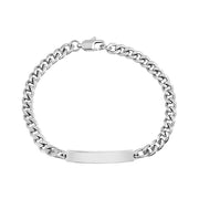 Damen 5mm Edelstahl Cuban Link gravierbare ID-Armband