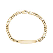 Damen 5mm Gold Cuban Link gravierbare ID-Armband