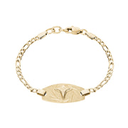 Medizinische Armbänder - Gold Medizinische ID Figaro Link-Armband