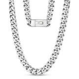 Männer Halskette - 13mm Edelstahl Cuban Link Gravierbare Halskette