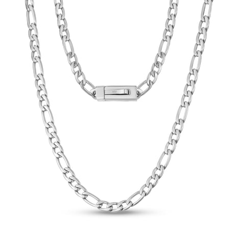 Männer Halskette - 7mm Figaro Link Gravierbare Kette
