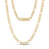 Männer Halskette - 7mm Gold Figaro Link Gravierbare Kette