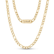 Männer Halskette - 7mm Gold Figaro Link Gravierbare Kette