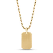 Männer Anhänger - Gravierbares Gold Matt Modern Dog Tag