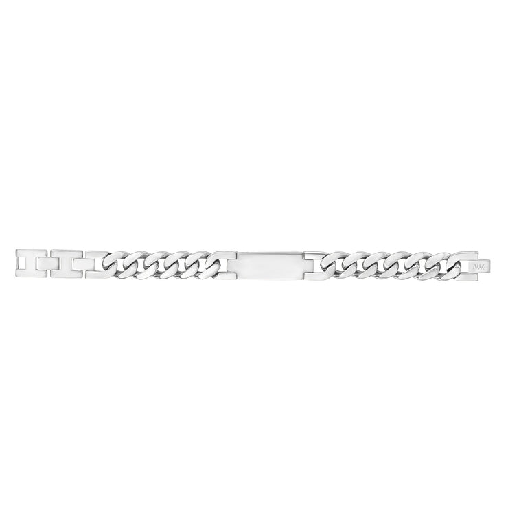 Herren Stahlarmbänder - 14mm Bulky Steel Cuban Link ID Armband gravierbar