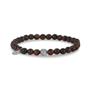 6mm rotes Tigerauge Stretch Perlenarmband - Unisex Perlenarmband - The Steel Shop