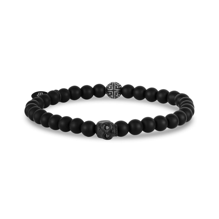 6mm Totenkopf Stretch Perlenarmband - Unisex Perlenarmband - The Steel Shop