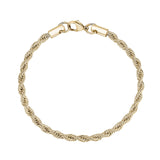 Women Bracelet - 4mm Damen Gold Rope Chain Armbänder