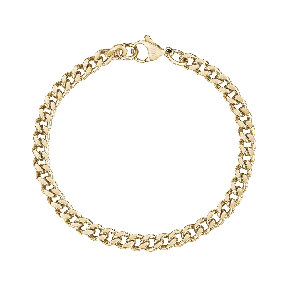 Damenarmband - 5mm Gold Edelstahl Cuban Link Dainty Bracelet