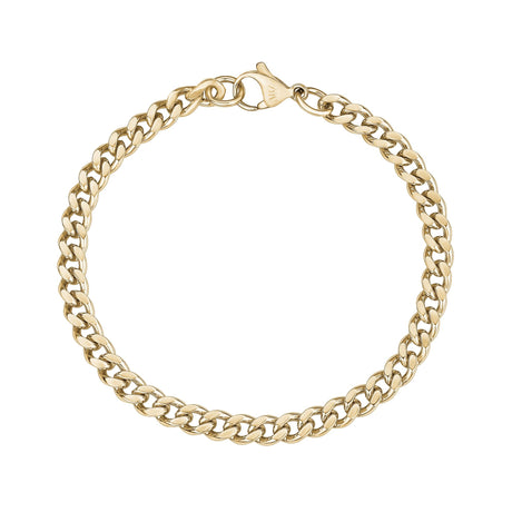 Damenarmband - 5mm Gold Edelstahl Cuban Link Dainty Bracelet