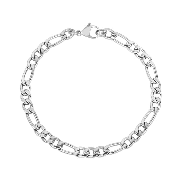 Women Bracelet - 5mm Damen-Edelstahl-Armband Figaro Link Armband