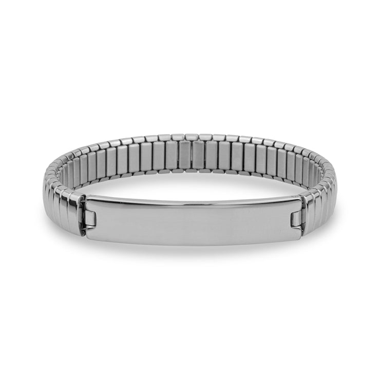 Damenarmband - Gravierbares Silber ID Stretch-Armband
