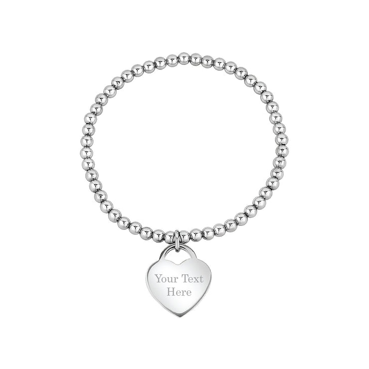 Herz-Stretch-Perlenarmband - Damenarmband - The Steel Shop