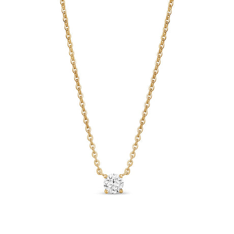 Frauen Anhänger - 5mm Cubic Zirkon Gold Edelstahl Anhänger