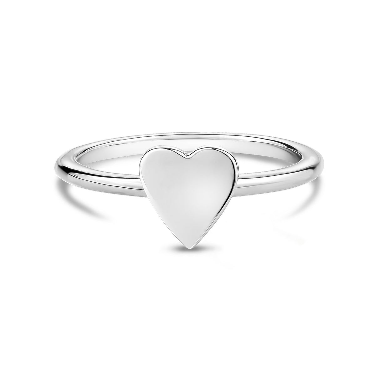 Frauen Ring - Minimal Edelstahl Gravierbarer Herz Ring