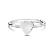 Frauen Ring - Minimal Edelstahl Gravierbarer Herz Ring