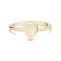 Frauen Ring - Minimal Gold Stahl Gravierbarer Herz Ring