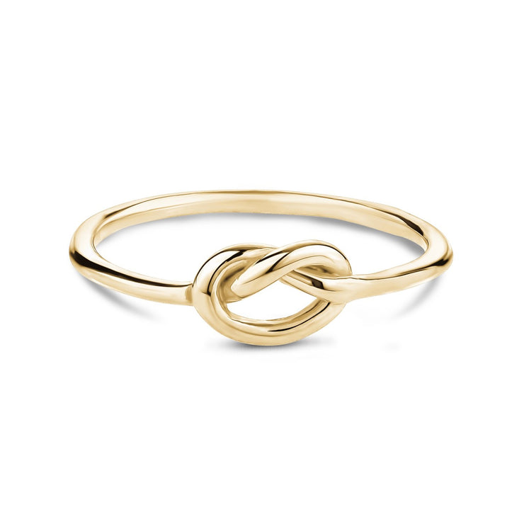 Frauen Ring - Minimal Gold Stahl Liebesknoten Ring