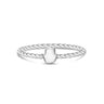 Frauen Ring - Minimal Edelstahl verdreht Band eingraviert Hamsa Ring