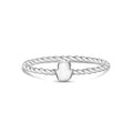 Frauen Ring - Minimal Edelstahl verdreht Band eingraviert Hamsa Ring