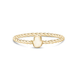 Frauen Ring - Minimal Gold Stahl verdreht Band eingraviert Hamsa Ring