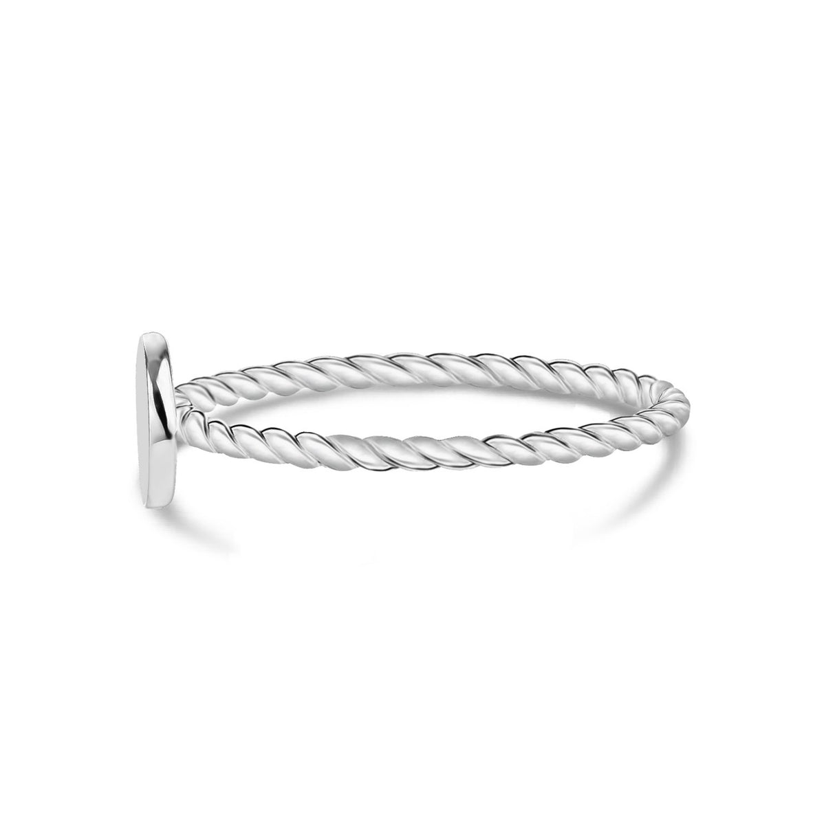 Frauen Ring - Minimal Twisted Band Round Engravable Ring