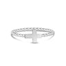 Frauen Ring - Minimal Edelstahl Twisted Band Stackable Cross Ring
