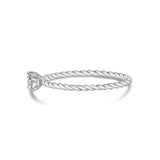 Frauen Ring - Minimal verdreht Band stapelbar Solitär Ring