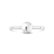 Stapelbarer Ring mit runder Kugel - Damenring - The Steel Shop