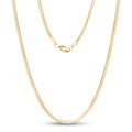 Halsketten für Frauen - 4mm Gold Fischgrätenkette Halskette