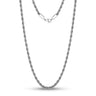 Halsketten für Frauen - 4mm Stahlkette mit gedrehtem Seil für Frauen Halskette