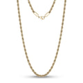 Damen-Halsketten - 4mm Damen Gold gedrehtes Seil Stahlkette Halskette