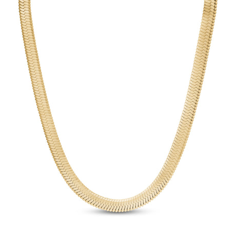 Halsketten für Frauen - 6mm Gold Fischgrätenkette