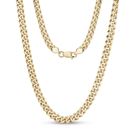 Halsketten für Frauen - 8mm Gold Edelstahl Cuban Link Halskette