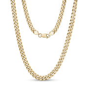 Halsketten für Frauen - 8mm Gold Edelstahl Cuban Link Halskette